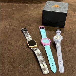 Marea Watch with Multicolor Band and 2 other fashion watches